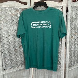 Teal American Eagle Tee, size medium